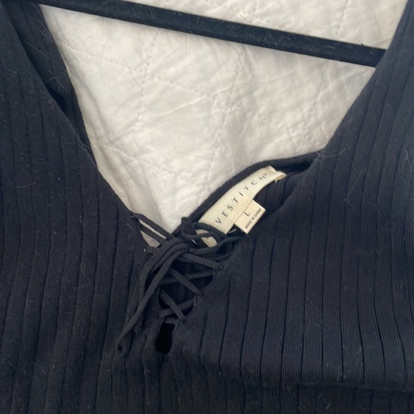 Black knit bodycon midi dress - Picture 2 of 2